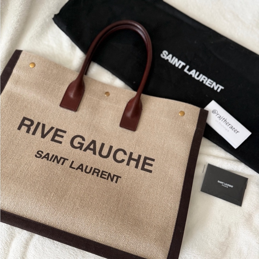 Saint Laurent Rive Gauche Tote in Natural (Large)